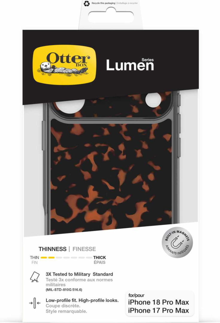 OtterBox - Lumen Clear MagSafe Case Tortoise for iPhone 18 Pro Max/17 Pro Max