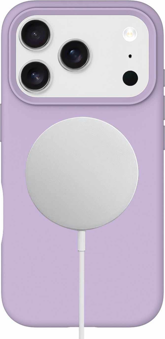 Blu Element - Coque MagSafe en silicone couleur lavande pour iPhone 17 Pro Max