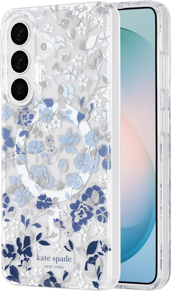 Kate Spade - Étui de protection avec aimants Flowerbed Blue pour Samsung Galaxy S26