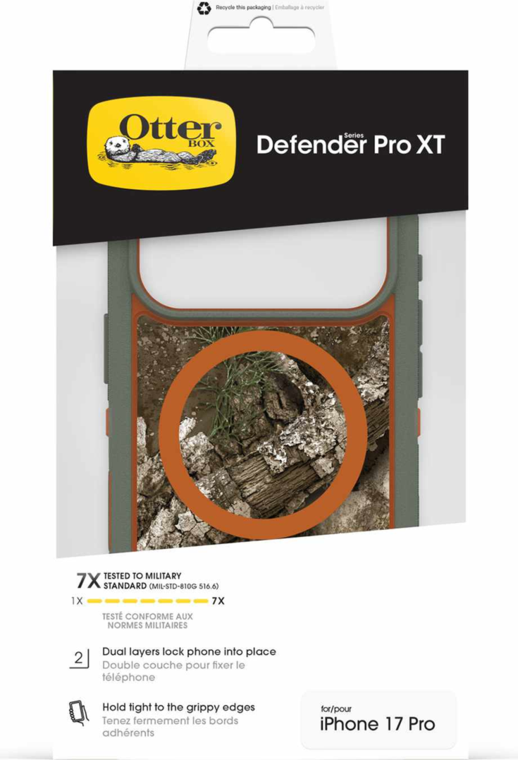 OtterBox - Defender Pro XT Clear MagSafe Case Realtree for iPhone 18 Pro/17 Pro