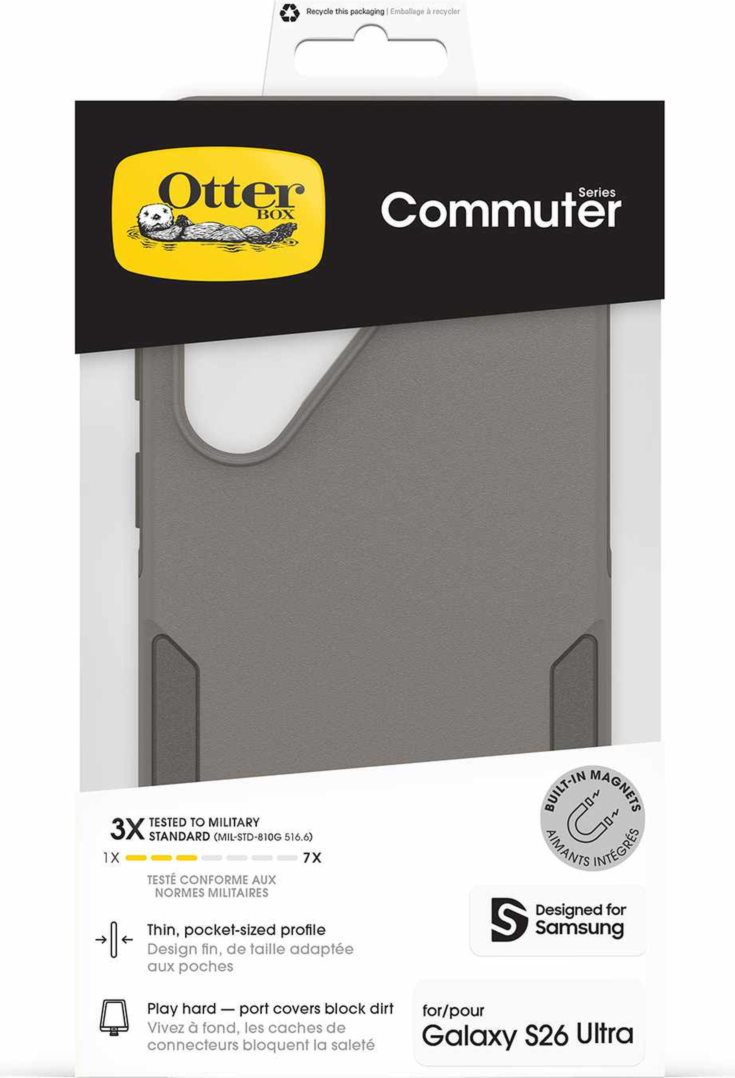 OtterBox - Commuter Case w/Magnets Grey Comfort for Samsung Galaxy S26 Ultra