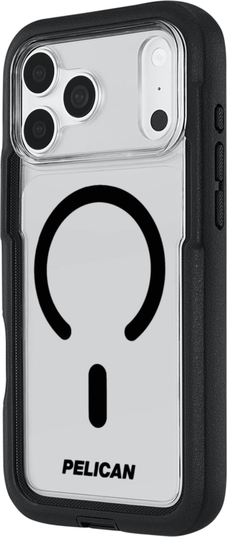 Pelican - Étui Voyager MagSafe avec étui de ceinture pour Apple iPhone 18 Pro Max/17 Pro Max - Noir et transparent