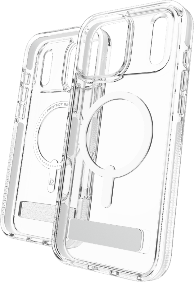 ZAGG - Santa Cruz Snap MagSafe Case with Kickstand for Apple iPhone 17 Pro Max - White