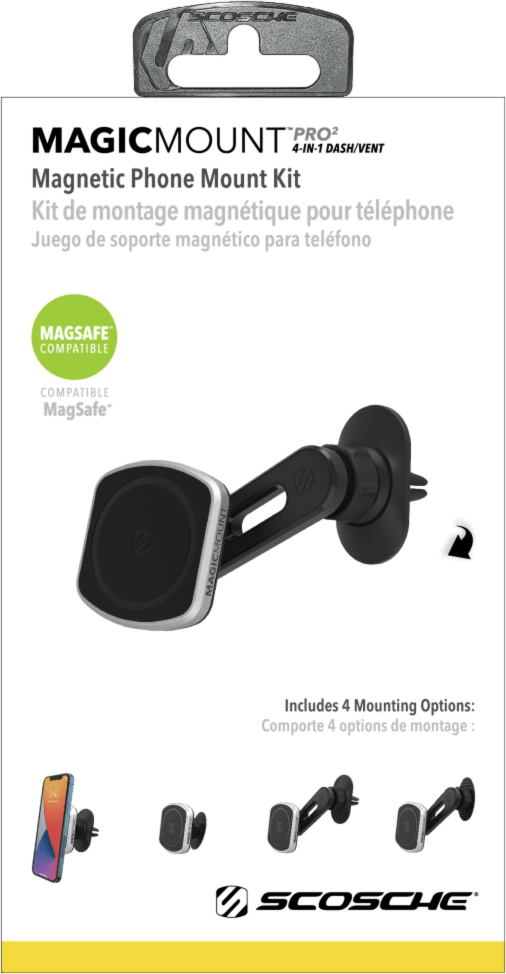 Scosche - Magicmount Pro 2 Vent / Dash Mount - Black And Silver