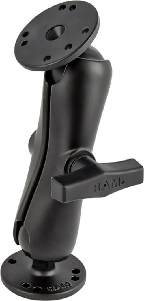 This RAM Mount Medium Length C size double socket locking arm come with two 2.5” round ball bases with Universal AMPS hole pattern for maximum versatility and mounting ability for max viewing angles.
