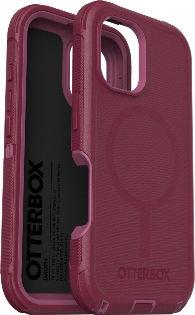 The OtterBox Defender Series Pro with MagSafe is the toughest case providing rugged protection against harsh drops. Equipped with MagSafe magnets and non-slip texturing.