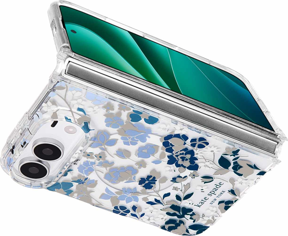 Kate Spade - Protective MagSafe Case Flowerbed Blue for iPhone Duo