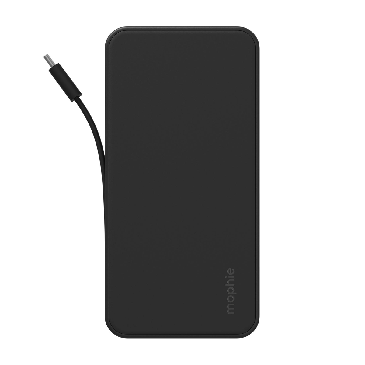 Mophie 10,000 mAh Powerstation Plus delivers up to 20W fast charging with an integrated USB-C cable, dual-device charging, and enough power for up to two full phone charges.
