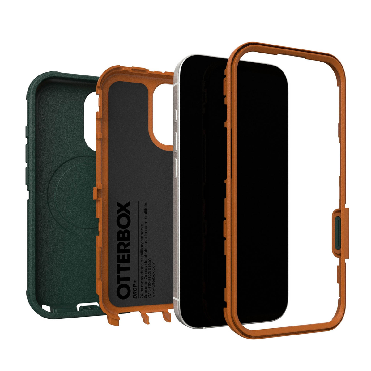 The OtterBox Defender Series Pro with MagSafe is the toughest case providing rugged protection against harsh drops. Equipped with MagSafe magnets and non-slip texturing.