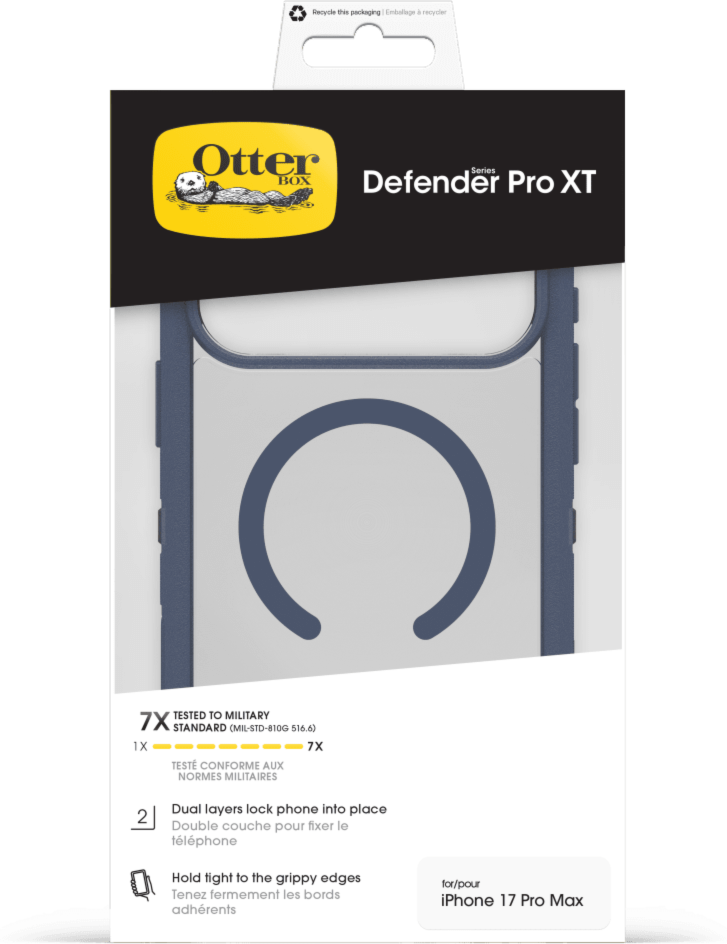 Get sleek, legendary phone protection with the OtterBox Defender Series Pro XT with MagSafe, a rugged dual-layer design that guards devices against drops, dirt, scrapes, and bumps.