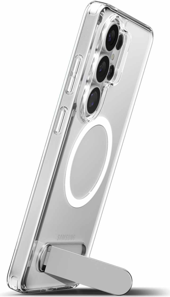 Spigen - Slim Armor Essential S Case w/Magnets Clear White for Samsung Galaxy S26 Ultra
