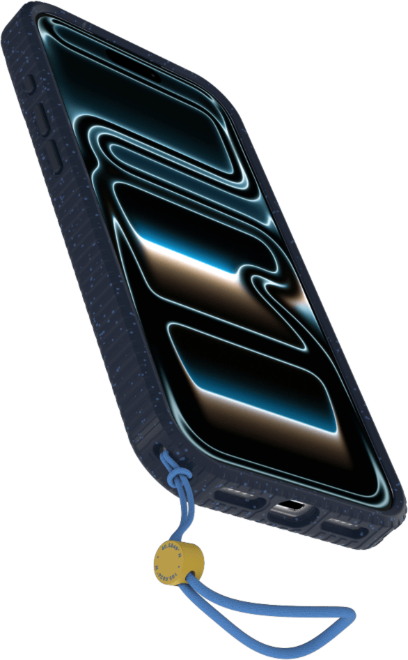 The OtterBox Sole Series features a grippy, high-ridge tread and unique ombré fabric back for secure style. It offers MagSafe compatibility and a removable lanyard loop.