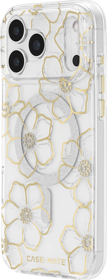Case-Mate - Floral Gems MagSafe Case for Apple iPhone 18 Pro Max/17 Pro Max - Gold