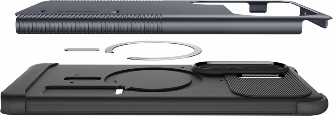 Spigen - Slim Armor Case w/Magnets Metal Slate for Samsung Galaxy S26 Ultra