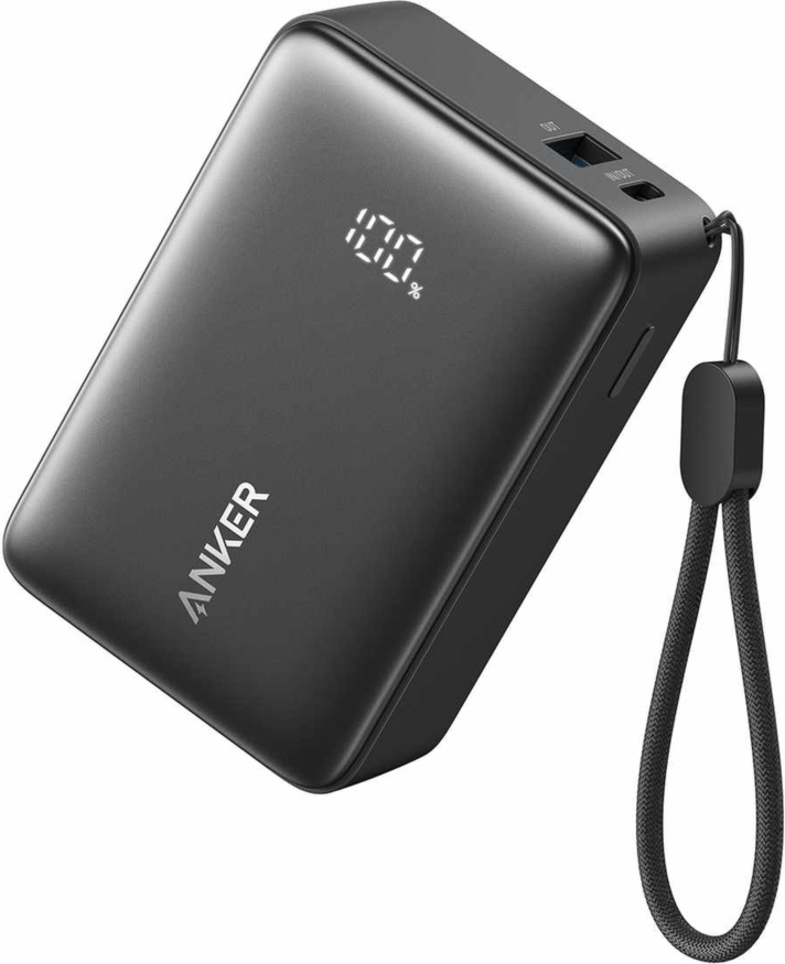 Anker - 5000mAh 22.5W Compact Portable Battery Black