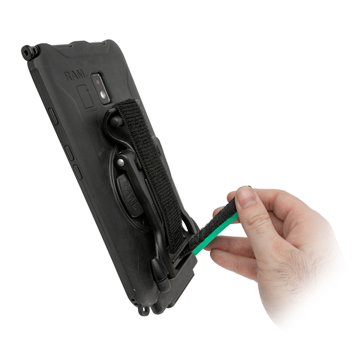 RAM GDS Hand-Stand Magnetic Hand Strap and Kick Stand for Tablets clear