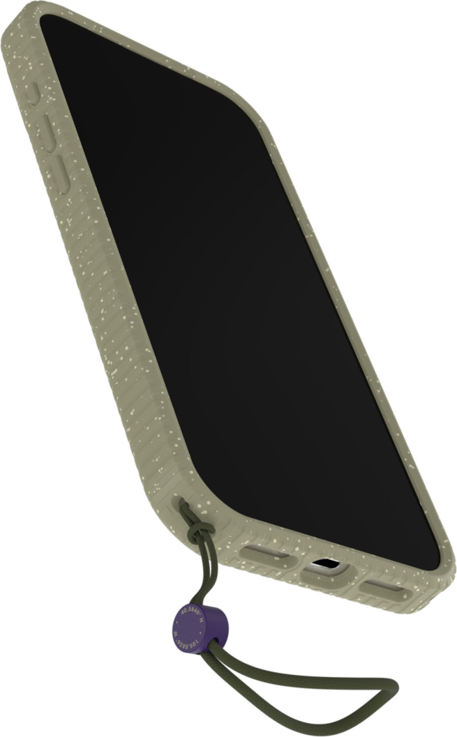 The OtterBox Sole Series features a grippy, high-ridge tread and unique ombré fabric back for secure style. It offers MagSafe compatibility and a removable lanyard loop.
