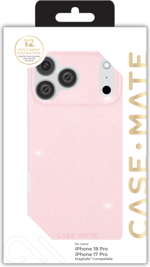 Case-Mate - Opaque Twinkle MagSafe Case for Apple iPhone 18 Pro/17 Pro - Ballet Pink