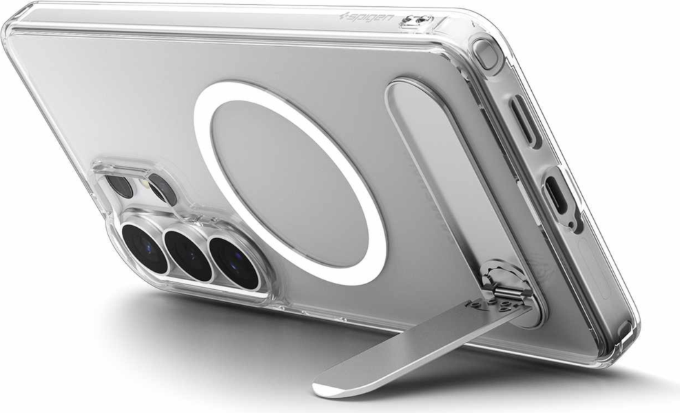 Spigen - Slim Armor Essential S Case w/Magnets Clear White for Samsung Galaxy S26 Ultra