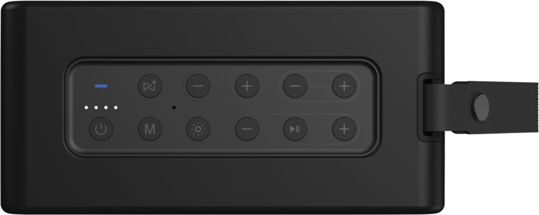 Powerful 80W output with Bass and Treble Equalizer
DSP sound optimisation
6 LED light modes
IPX6 water-resistant for outdoor use
TWS pairing for stereo sound
Removable handle
Charging time:3H
Playback time: 12H
Designed in Canada
1-Year Warranty