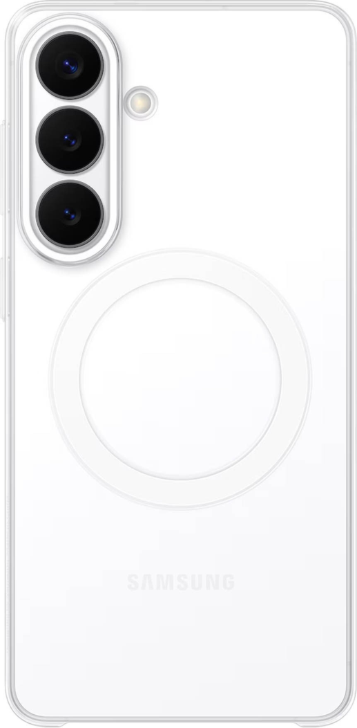 Samsung’s Clear Magnet Case with its magnetic compatibility allows for effortless attachment to various accessories.