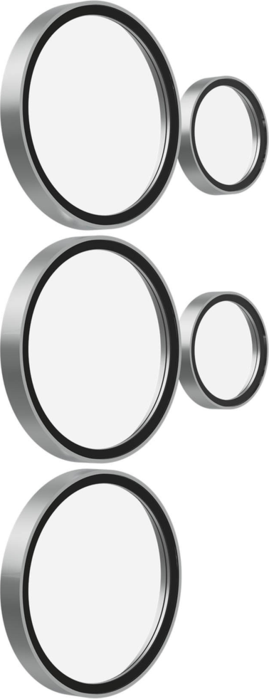 The ZAGG InvisibleShield Glass Elite Camera Rings Lens Protector with anti-reflective technology safeguards phone camera lenses from scratches and smudges.