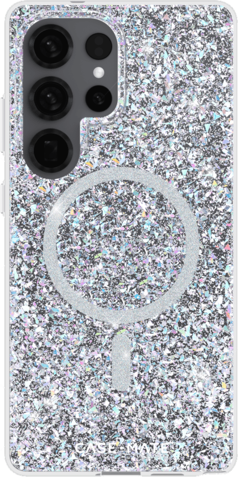 The Case-Mate Twinkle Disco magnetic case offers 12 foot drop protection while adding a touch of glam with its reflective iridescent sparkle.