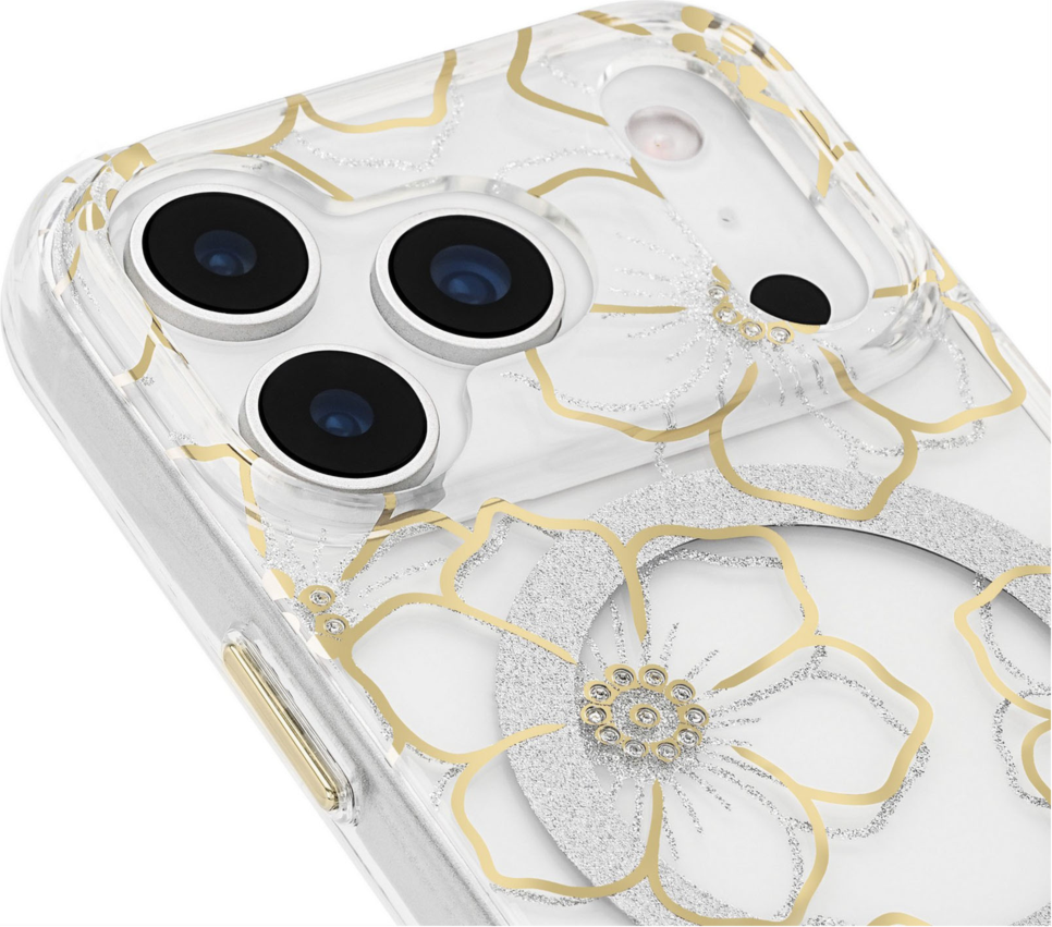 Case-Mate - Étui MagSafe Floral Gems pour Apple iPhone 17 Pro - or