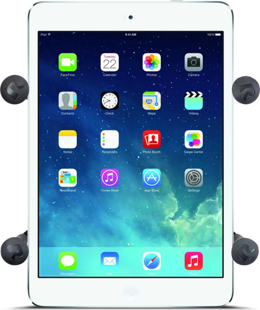Secure any 7”-8” tablet with any RAM B size mounting system using the secure and sturdy RAM® X-Grip® Universal Holder with Ball. This spring-loaded device is perfect for outdoor applications.