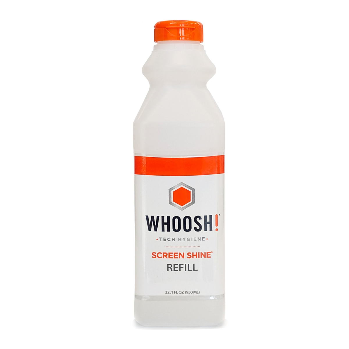 <p>WHOOSH! Screen Shine Refill - a convenient 950ml bottle filled with eco-friendly cleaning solution. This refill is designed to keep WHOOSH! spray bottles stocked and ready to clean smartphone screens & electronic devices.</p>