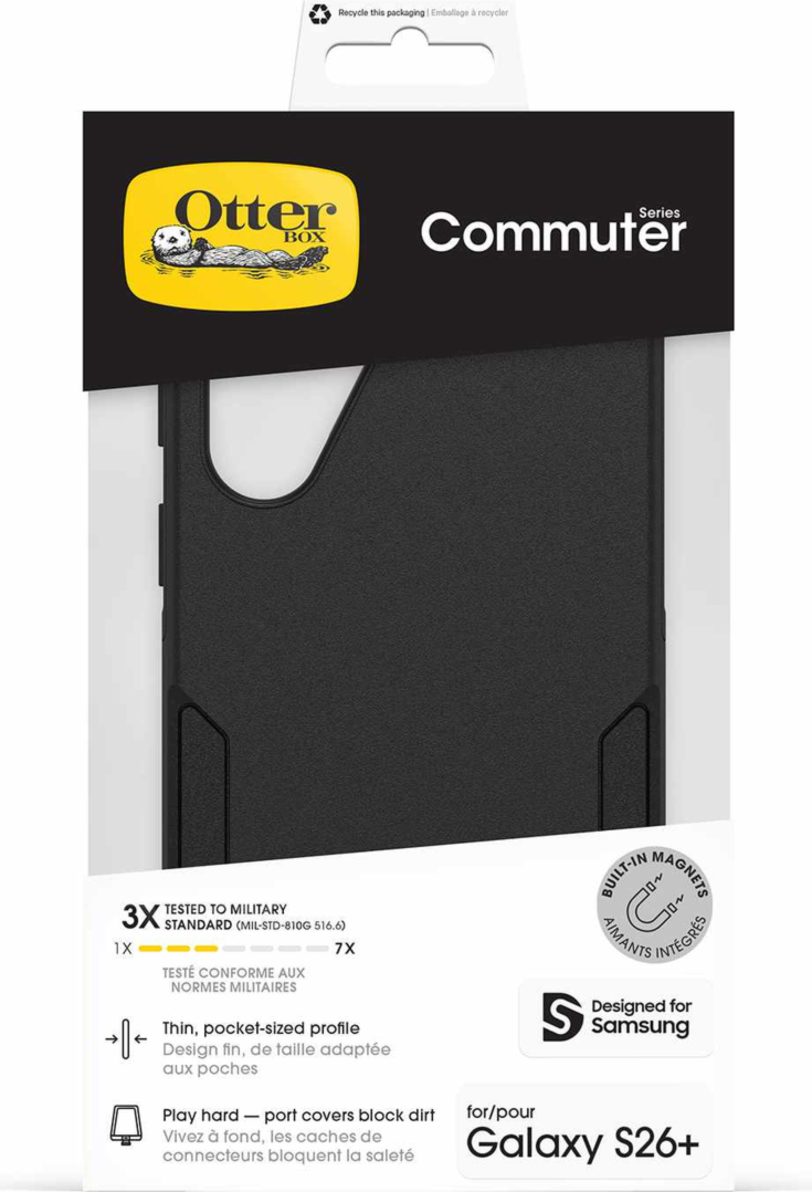 OtterBox 7799843 Étui Commuter avec Magnets Noir pour Samsung Galaxy S26+ en Emballage en Vrac