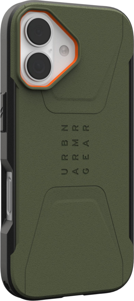 Urban Armor Gear (UAG) - Civilian MagSafe Case for Apple iPhone 17 - Olive and Orange