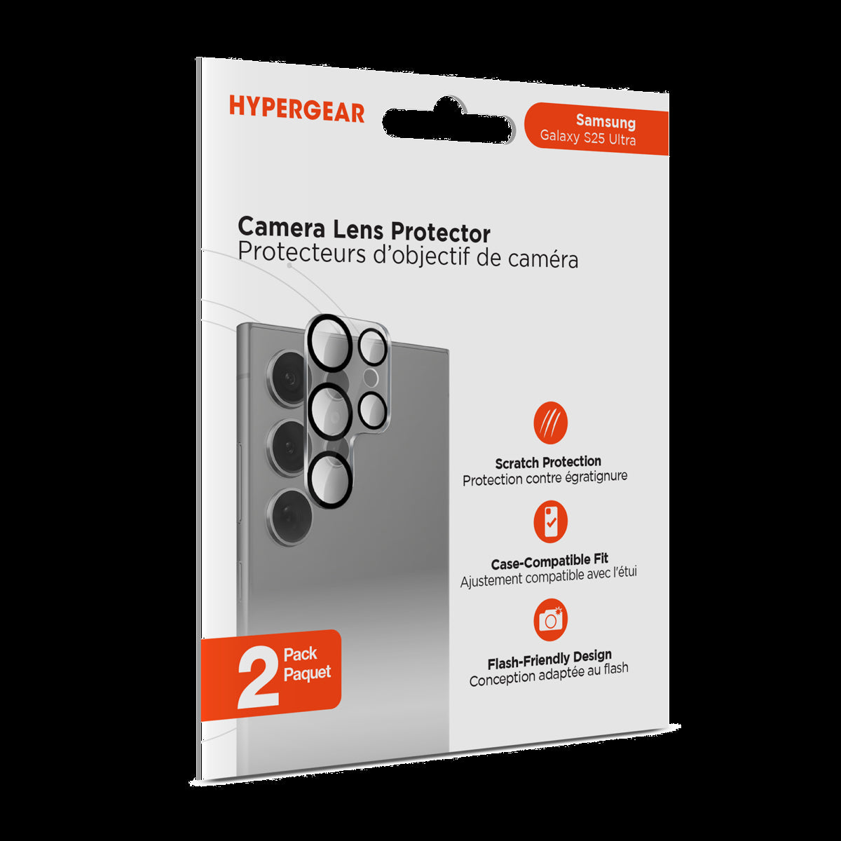 The HyperGear Lens Protector features a shock-absorbing body and scratchproof shield to safeguard the camera lenses from accidental damage.