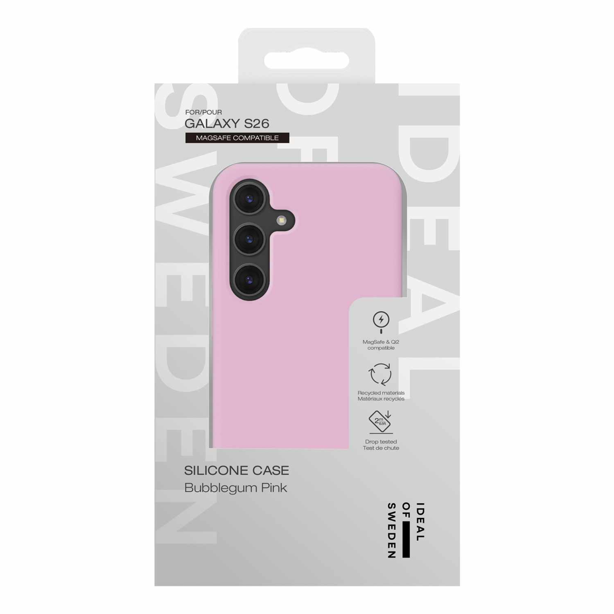 Ideal of Sweden IDSICMSS26PR498 Étui en Silicone avec Magnets Bubblegum Rose pour Samsung Galaxy S26