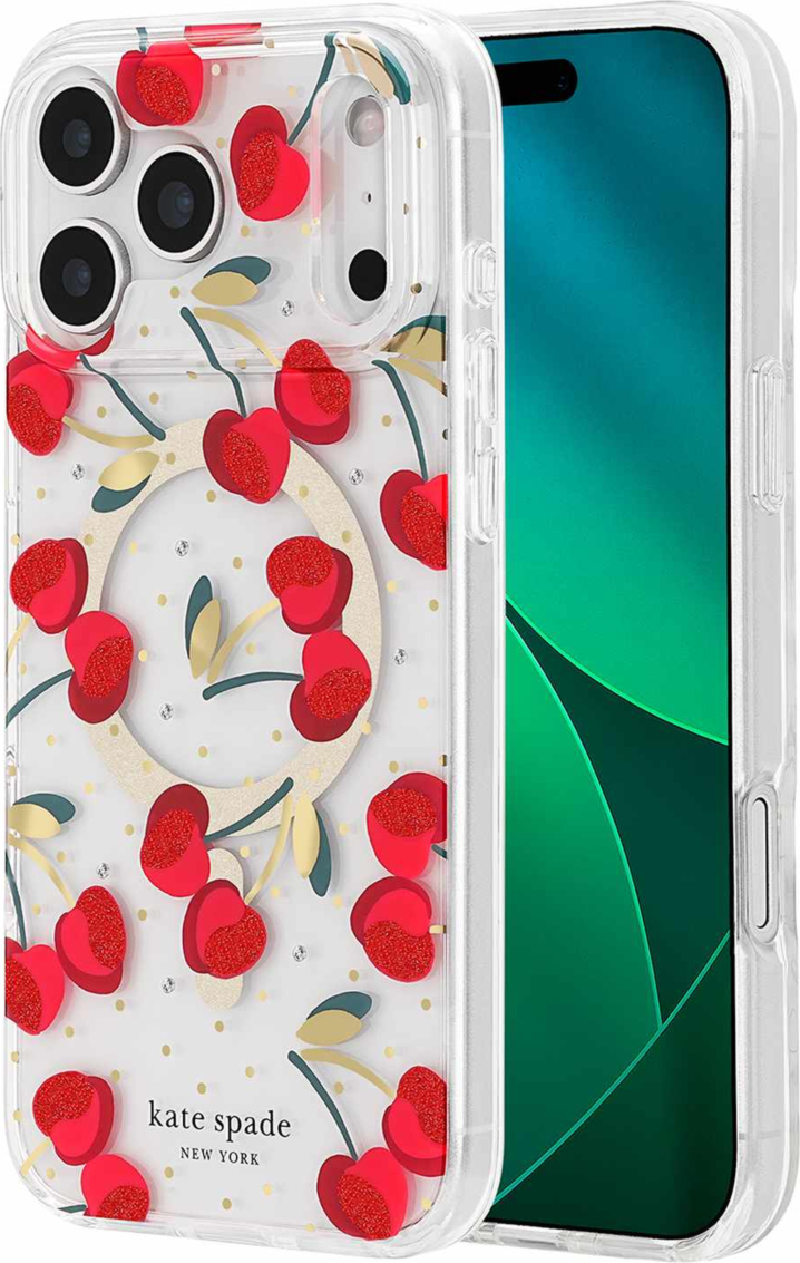 Kate Spade - Coque de protection MagSafe « Cherry Dot » pour iPhone 18 Pro/17 Pro