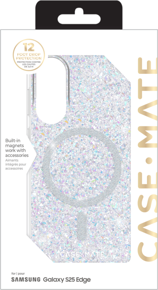 The Case-Mate Twinkle Disco magnetic case offers 12 foot drop protection while adding a touch of glam with its reflective iridescent sparkle.