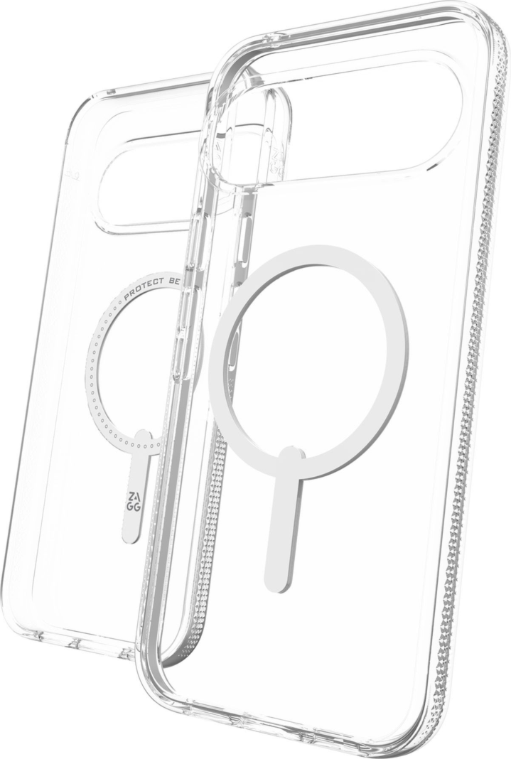 Strengthened with Graphene, ZAGG's Crystal Palace Snap series case combines a slim, crystal-clear profile with up to 13 ft drop protection and strong built-in magnets for magnetic accessories.