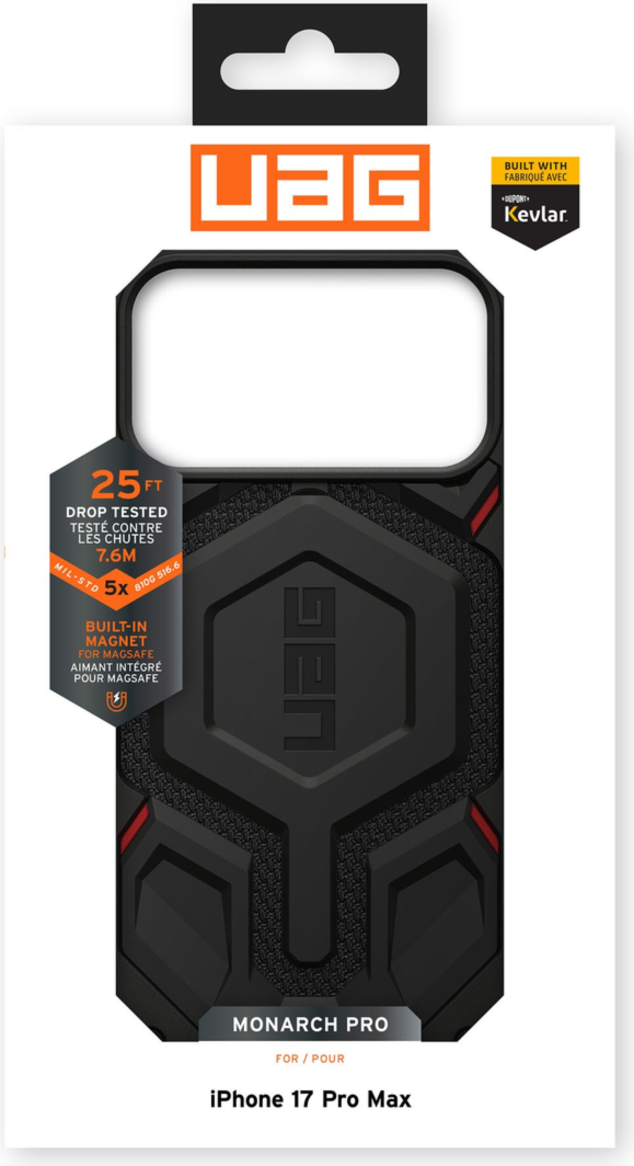 Urban Armor Gear (UAG) - Monarch Pro Case for Apple iPhone 17 Pro Max - Kevlar Black