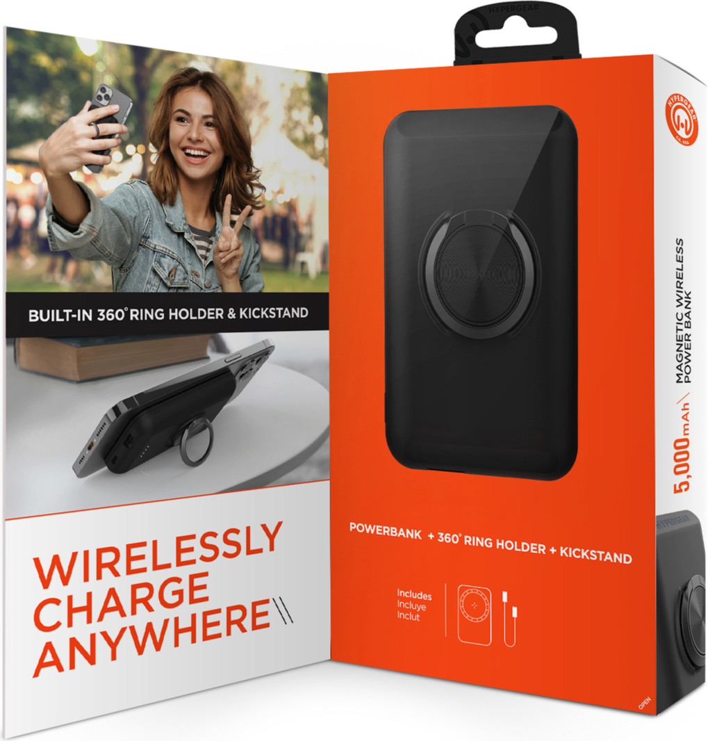 <p>Snap the Hypergear 5000mAh Magnetic Wireless Power Bank onto the back of your MagSafe compatible iPhone or MagSafe compatible case for immediate power.</p>