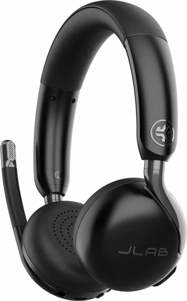 JLab - Casque audio Go Work Gen3 sans fil ou filaire, modèle circum-auriculaire - Noir