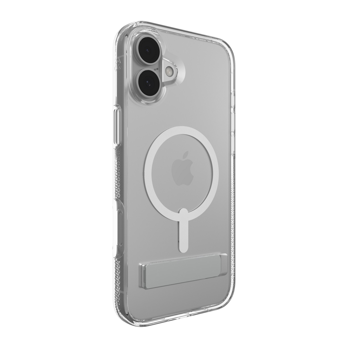 Strengthened with Graphene, ZAGG's Crystal Palace Snap series case with kickstand combines an ultra-slim, crystal-clear profile with up to 13 ft drop protection and seamless MagSafe compatibility.