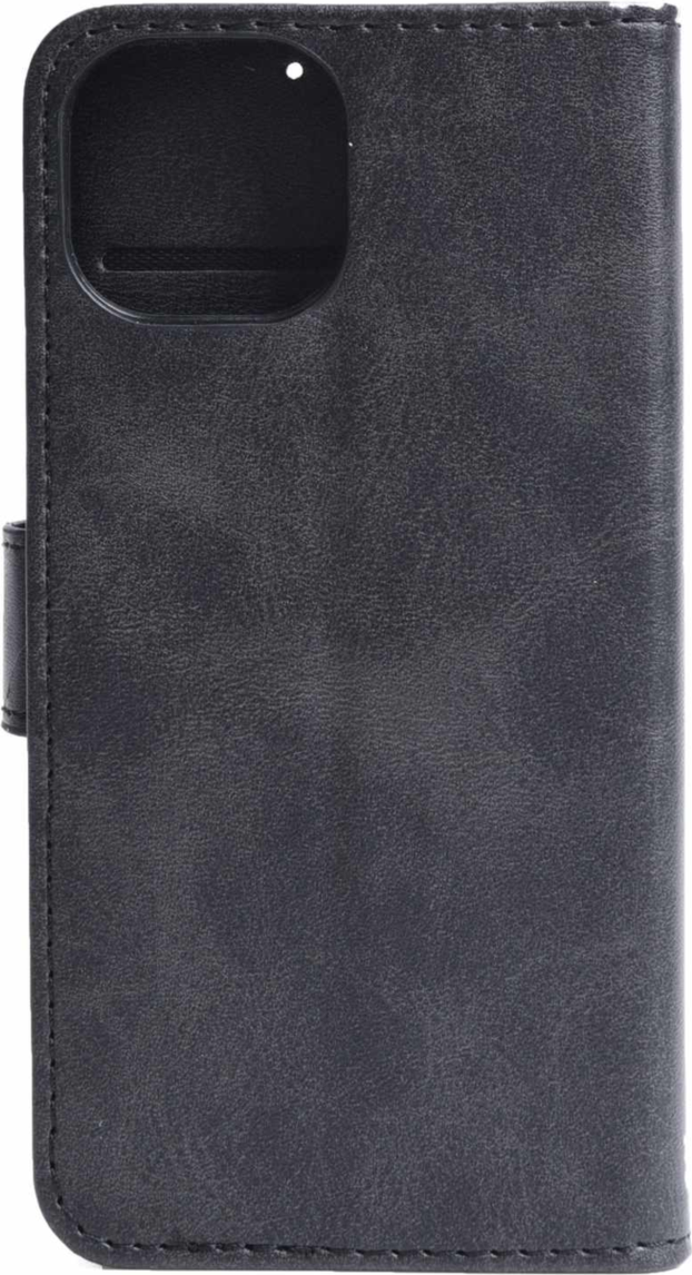Blu Element - Étui-portefeuille en cuir vegan noir pour iPhone 16 noir