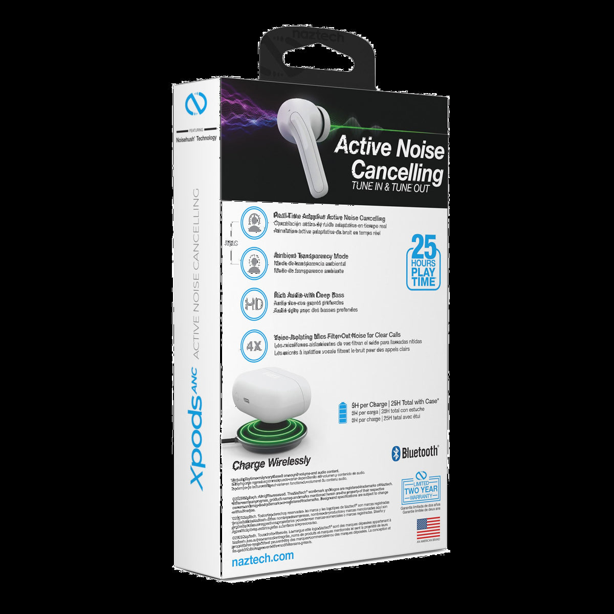 <p>Block the noise, feel the music with the Naztech Xpods ANC earbuds, featuring immersive audio, adaptive noise cancelling, 25 hours of playtime, and a wireless charging case.</p>