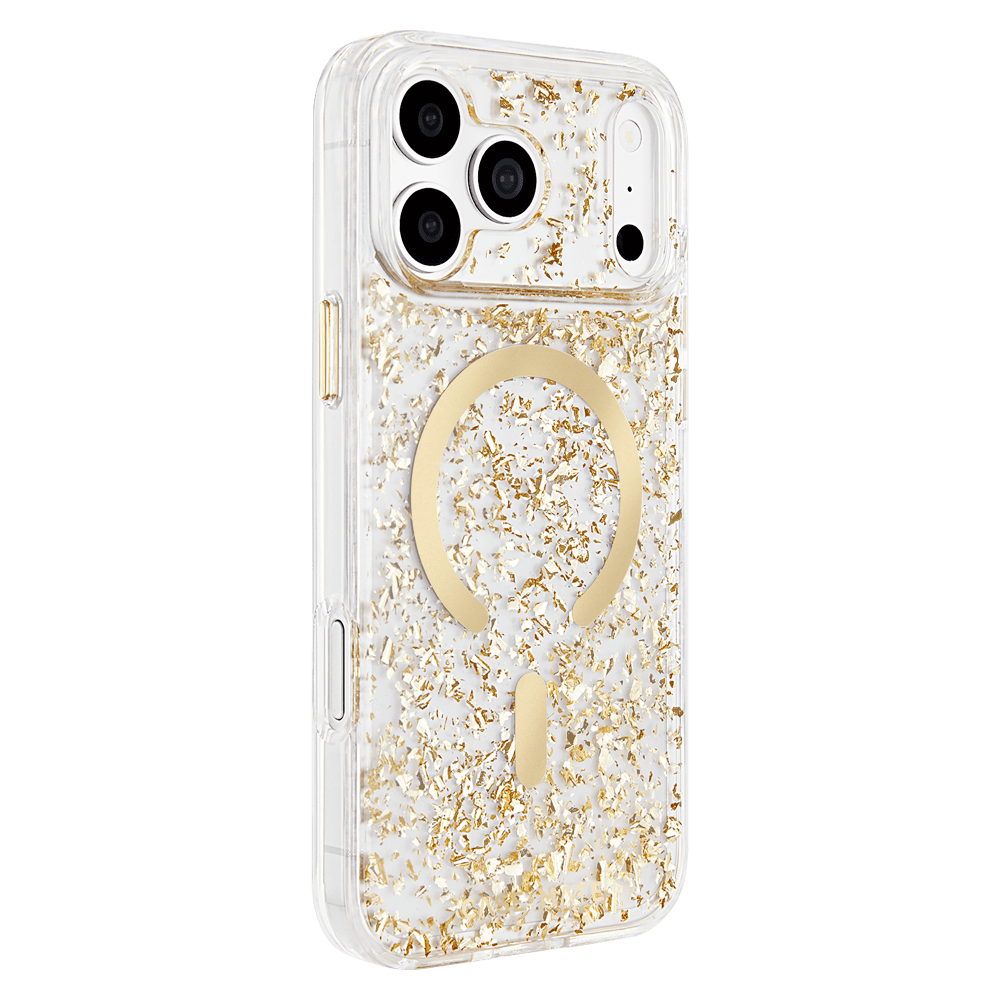 Case-Mate - Karat Flakes MagSafe Case for Apple iPhone 18 Pro/17 Pro - Gold