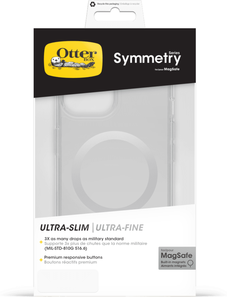 The OtterBox Symmetry Clear Series with MagSafe is a transparent case that makes a bold visual statement in a design that's slim and understated.