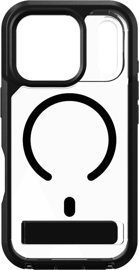 ZAGG - Rainier Snap MagSafe Case with Kickstand for Apple iPhone 18 Pro/17 Pro - Black