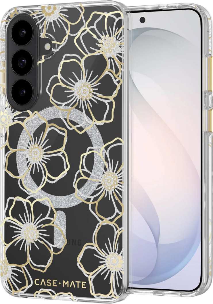 The Case-Mate Floral Gems MagSafe case features an eye-catching floral design accented with shimmering gemstones, creating a stunning complement to any device.