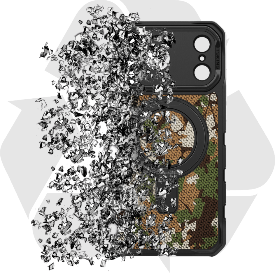 ITSKINS - Supreme_R Stand Nylon MagSafe Case for Apple iPhone 17 Pro Max - Camouflage Green