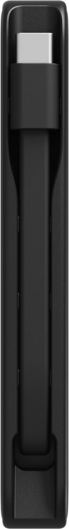 The Mophie 5,000 mAh Powerstation Plus Mini delivers up to 15W fast charging with an integrated USB-C cable, dual-device charging, and a compact travel-ready design.