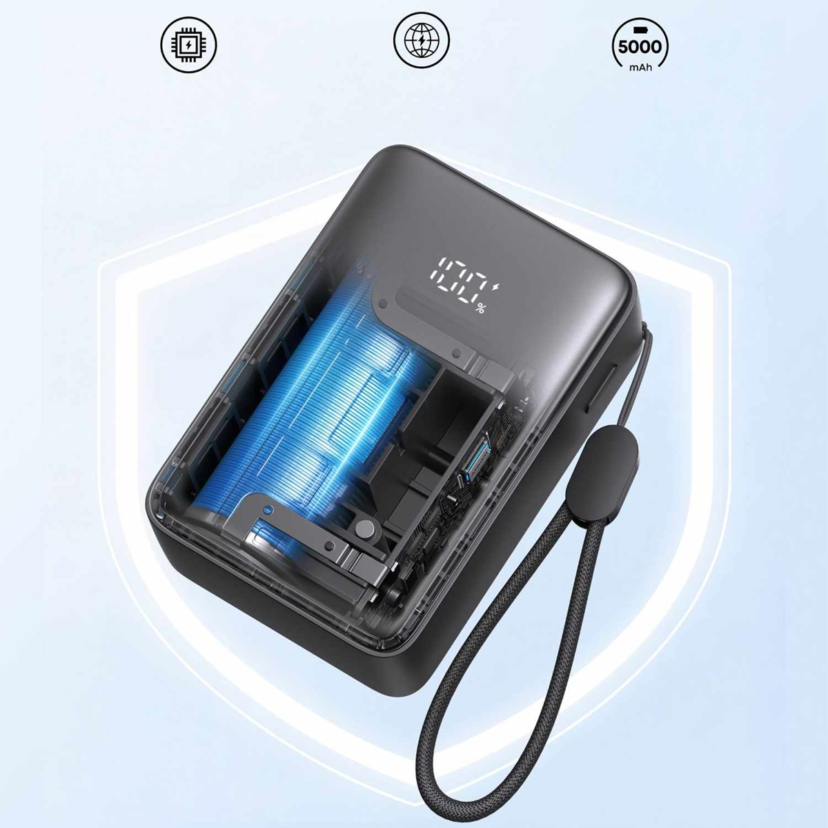 Anker A110KH115 Batterie Portable Compacte 5000 mAh 22.5W Noir